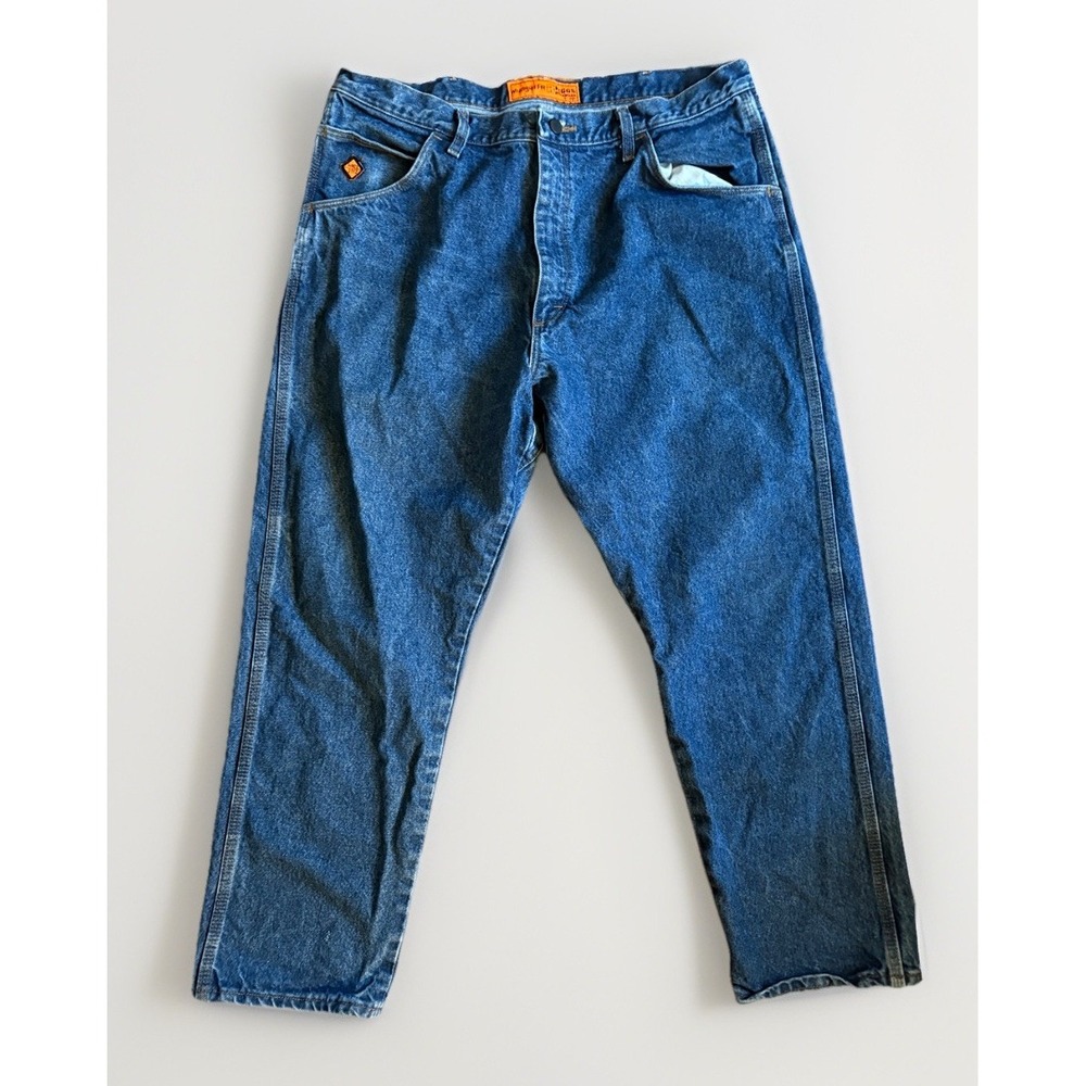 Wrangler Riggs FR Jeans Men Size 40x30 Blue Denim Work Flame Resistant FR3W050
